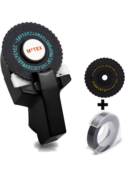 1x Etiket Makinesi - Siyah Dymo Manuel 3D Kabartma Etiket Makinesi Kabartma Bant Uyumlu Embosaj Etiket Makinesi (Yurt Dışından)