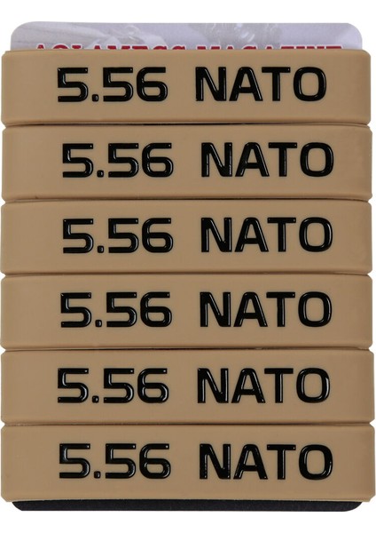 Haki-Siyah 6'lı Paket Aolamegs Nato Dergi Kapak Lastik Bantları - Magazin Kimlik Etiketleri - Açık Mavi (Yurt Dışından)