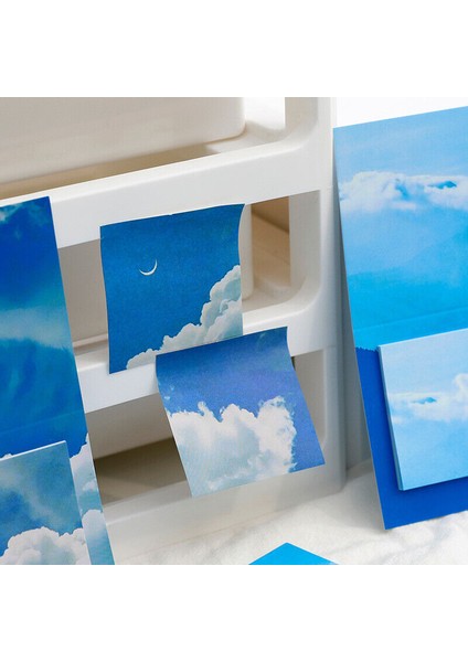 Sakura Ay Bulut Çiçek Yapışkan Notlar Seti Memo Pad Defter Sticker Ajanda Kırtasiye (Yurt Dışından) fırsatları