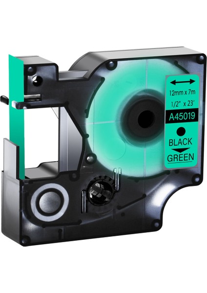 45019 12MM Yeşil Üzerine Siyah Dymo D1 Etiketmanager Etiketpoint mm Için Standart Etiket Şerit Kaseti (Yurt Dışından)