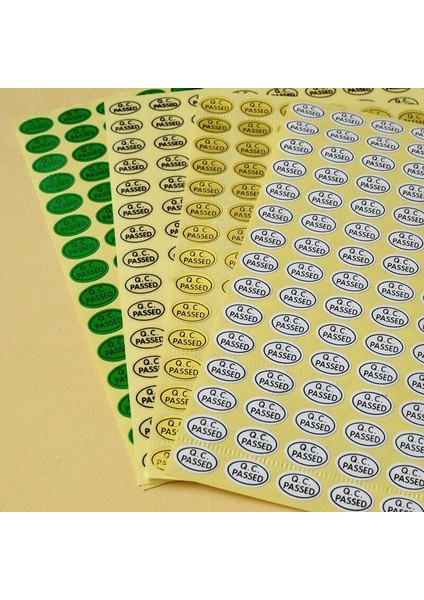 13 mm Yeşil 1 Sayfa Kendinden Yapışkanlı Kontrol Edildi Onaylı Etiketler Stickerlar Ev Okul Ofis (Yurt Dışından)