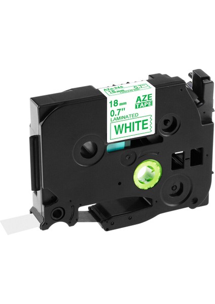 Beyaz TZE-246 Üzerine Yeşil 18MM Etiket Şeridi Uyumlu Brother P-Touch Etiket Makinesi Tze TZ-241 Şeritleri (Yurt Dışından)