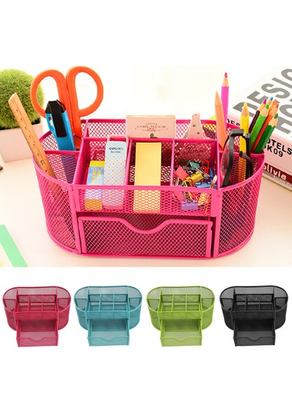Sıcak Pembe Kalem Metal Ofis Ağlı Kutu Masa Tutucu Düzenleyici Seti Kırtasiye Düzenleyici Mektup Tepsileri (Yurt Dışından) fiyatları