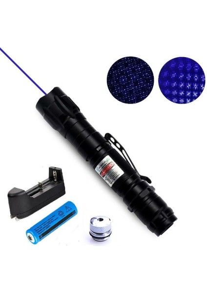 Mavi Mor Lazer Işını Görünür Işın Zoom + Pil ile Lazer Kalemi (Yurt Dışından)