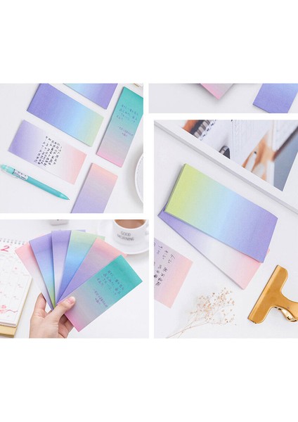 1 Takım Okul ve Ofis Aksesuarı Uzun Gradyan Not Etiketi Kırtasiye Yapışkanlı (Yurt Dışından)