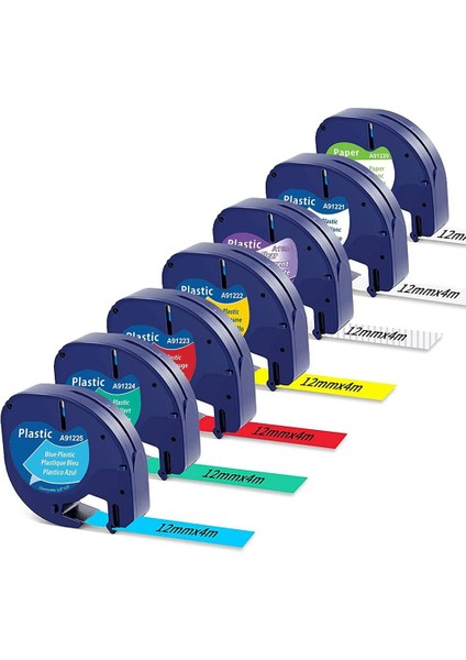 Dymo Letratag Etiket Makinesi LT-100H Uyumlu Elastik Bant (Yurt Dışından)