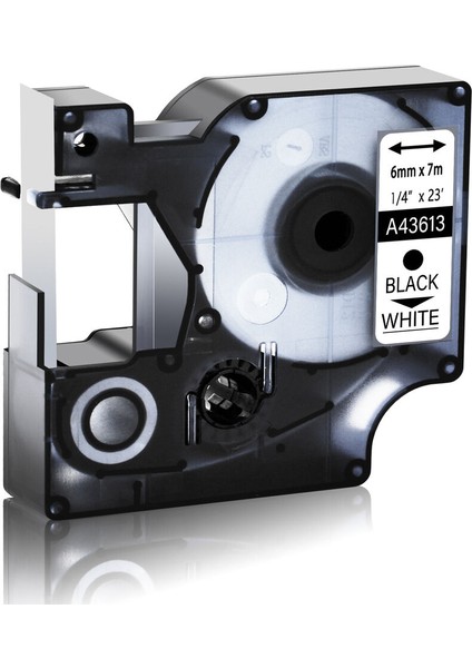 43613 6mm Beyaz Üzerine Siyah Dymo D1 Etiketmanager Etiketpoint mm Için Standart Etiket Şerit Kaseti (Yurt Dışından)