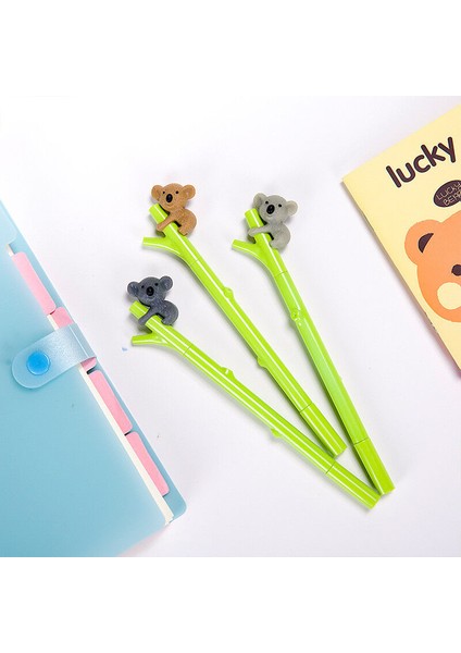 Koyu Gri Sevimli Koala Desenli Çocuk Hediyesi Için 1 Parça Okul ve Ofis Kırtasiye Jel Mürekkepli Kalem (Yurt Dışından) modelleri