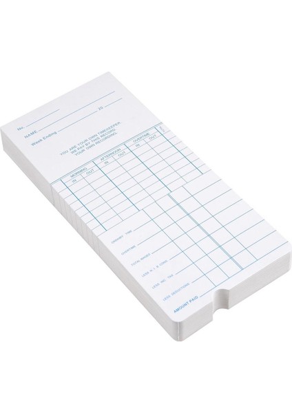 50X Ofis Zaman Saat Kartları Zaman Kartı Çalışan Devam Maaş Kaydedici (Yurt Dışından)