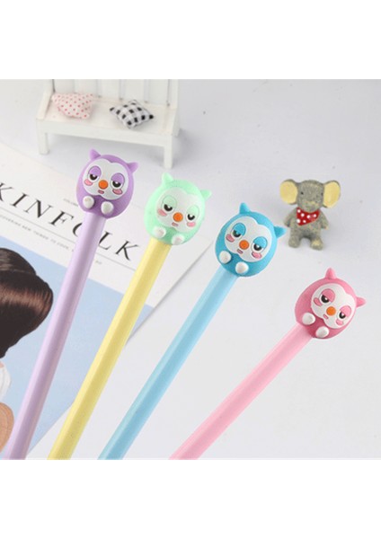 6 Adet Kuş Baykuş KALEM#121 Sevimli Kawaii Karikatür Jel Mürekkep Kalem Tükenmez Kalem Öğrenci Kalem Kutusu Ofis Yazma - E-Ticaret Ürünü (Yurt Dışından)