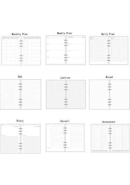 Cetvel-A6 (15CM) Stili A6 A5A6A7 Kağıt Planlayıcı Günlük Takvim Ek Yenileme Defter Ajanda Notlar #s (Yurt Dışından)