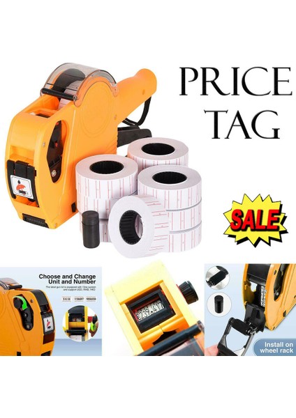 Yeni Etiket Tabancası Fiyat Etiketleme Etiket Ruloları Sticker Yedek Mürekkep Mağaza Perakende (Yurt Dışından)