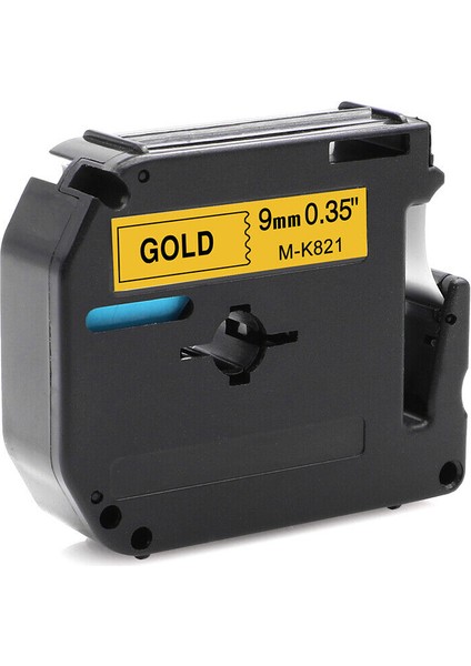 M-K821 Altın Rengi Üzerine Siyah 9 mm M-K231 MK221 Uyumlu Brother P-Touch Pts Etiket Makinesi Bandı (Yurt Dışından)