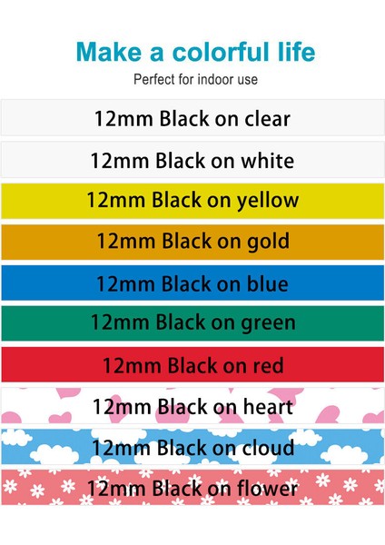 M-K821 Altın Rengi Üzerine Siyah 9 mm M-K231 MK221 Uyumlu Brother P-Touch Pts Etiket Makinesi Bandı (Yurt Dışından) modelleri