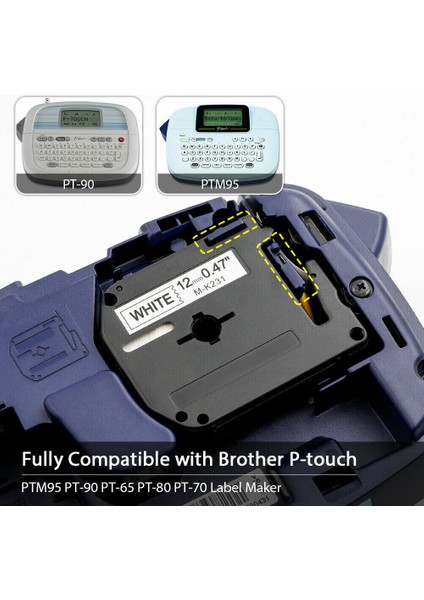 M-K821 Altın Rengi Üzerine Siyah 9 mm M-K231 MK221 Uyumlu Brother P-Touch Pts Etiket Makinesi Bandı (Yurt Dışından) fırsatları