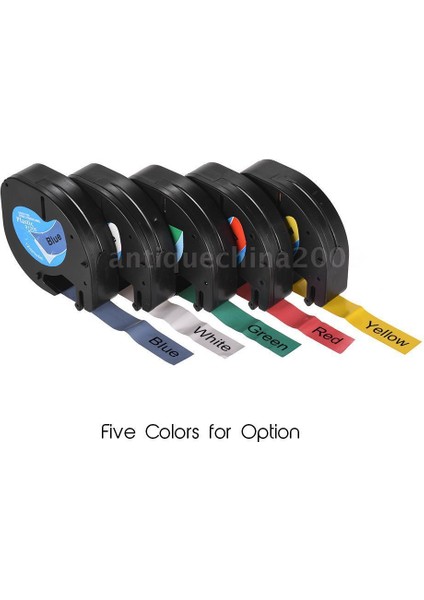 Beyaz Dymo Plastik Letratag Yedek Renkli Etiket Şeridi 12MM Uyumlu (Yurt Dışından) fiyatları