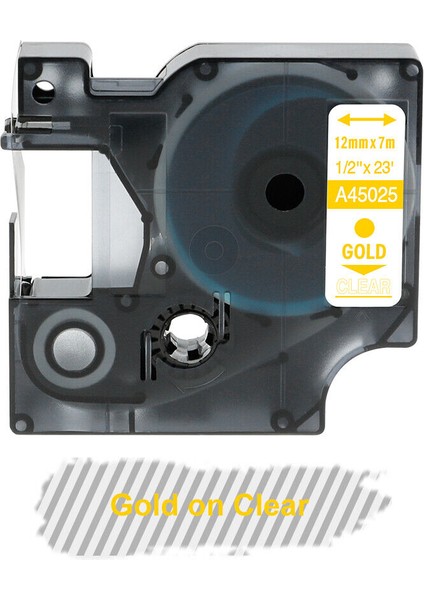 45025 Altın, Net Stilde 12 mm Dymo D1 Etiket Makinesi ile Uyumlu Bant mm - Türkçe (Yurt Dışından)