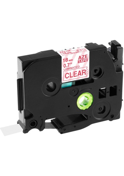 Şeffaf TZE-142 Üzerinde Kırmızı 18MM Etiket Şeridi Uyumlu Brother P-Touch Etiket Makinesi Tze TZ-241 Şeritleri (Yurt Dışından)