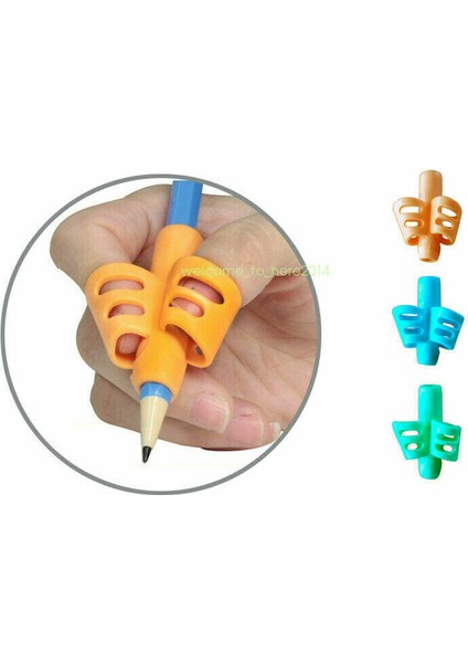 Iki Parmak (3 Adet) Parmak Kavrama Silikon Çocuk Bebek Kalem Tutucu Yazı Öğrenme Aracı (Yurt Dışından)