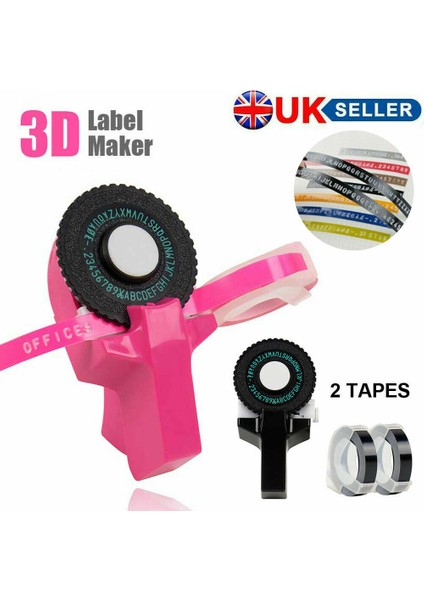 Sarı El Yapımı 3D Kabartma Etiket Makinesi Yazıcı Dıy Makinesi ile 2 Ücretsiz Bant ile (Yurt Dışından)