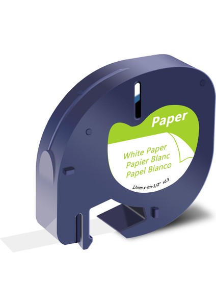 Dymo Letra Tag QX50 Için 4 Adet Kağıt Bant L x 4m Siyah Beyaz Etiket (Yurt Dışından) fiyatları