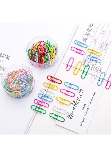 Renkli Kağıt Klipsi Mini Klips Kawaii Kırtasiye Fotoğraflar Mektup Kağıt Klipsi (Yurt Dışından)