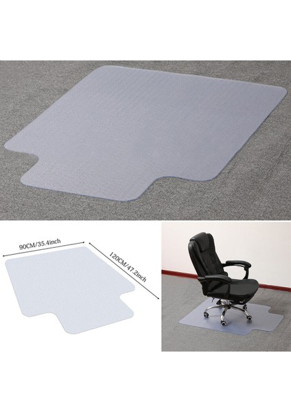 120 x 90CM Stili Dudaklı-Çivili Plastik Pvc Kaymaz Ofis Sandalyesi Masa Matı Zemin Bilgisayar Halı Koruyucu Rugasması (Yurt Dışından)