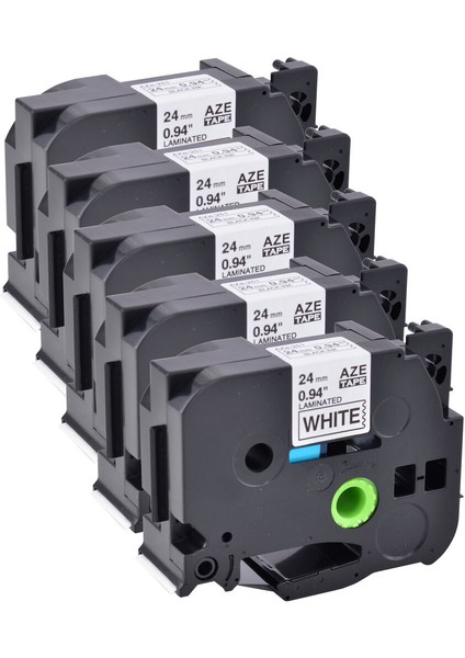 5pk Siyah Beyaz Etiket Şeridi TZE251 TZ251 Brother P-Touch Pt Için (Yurt Dışından)