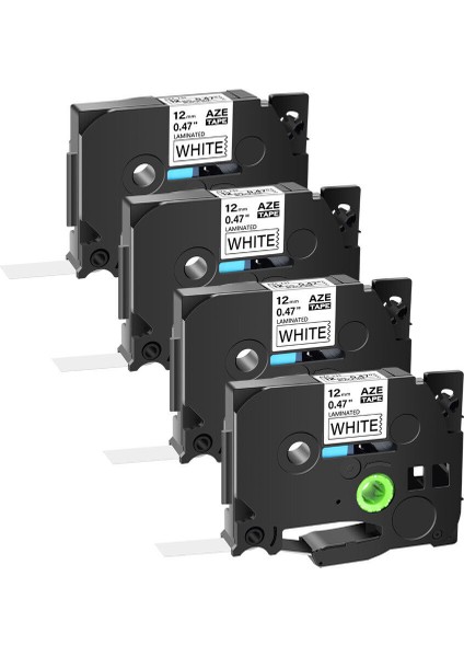 Brother P-Touch PZE-231 TZ-231 TZ231 Için Siyah Beyaz Etiket Şeridi 4 Paket (Yurt Dışından)