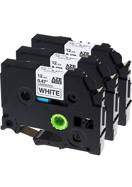 PT1900 PT1910 PT1950 Stili 3pk Uyumlu Brother TZ-231 P-Touch Siyah Beyaz Etiket Şeridi x 8m TZE-231 (Yurt Dışından)