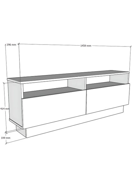 Albero Niche Tv Ünitesi 145 cm Beyaz