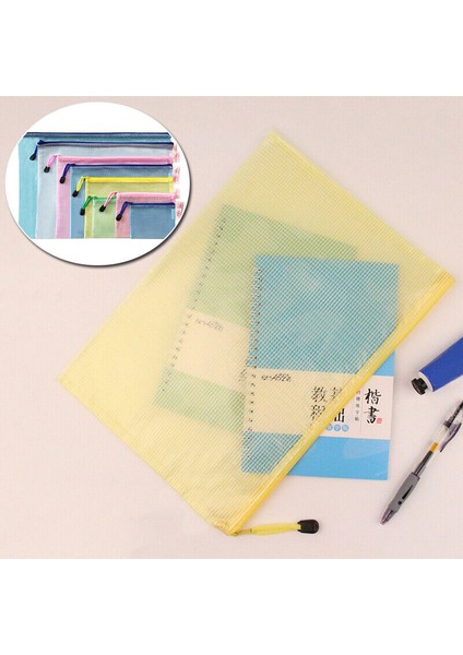 A3 Stili Kırmızı A3 A4 A5 A6 Pvc Fermuarlı Dosya Çantası Depolama Belge Klasörü Koruyucu Cep Kılıfları (Yurt Dışından)
