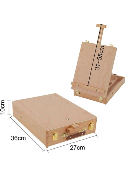 Taşınabilir Ahşap Çekmeceli Sanatçı Masa Üstü Sehpası Boya Kutusu Çizim Masası Easel Stand Uk (Yurt Dışından) fiyatları