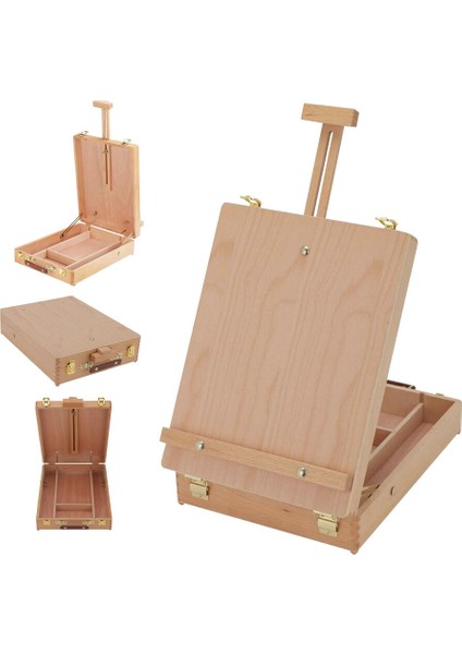Taşınabilir Ahşap Çekmeceli Sanatçı Masa Üstü Sehpası Boya Kutusu Çizim Masası Easel Stand Uk (Yurt Dışından) modelleri