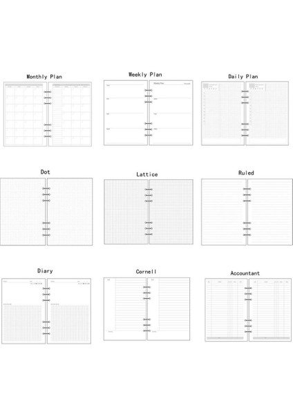 Boş Stil A5 A5A6A7 Planlayıcı Takvim Yedek Ajanda Doldurma Programı Organizatör Plaeet Kağıt Hediye (Yurt Dışından) fiyatları