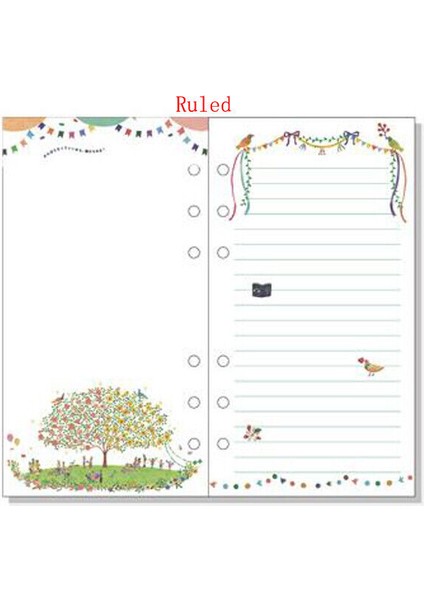 A5 Stili Kurallı A5A6 Karikatür Renkli Günlük Takvim Organizatörü Defter Dolgu Sayfası (Yurt Dışından)