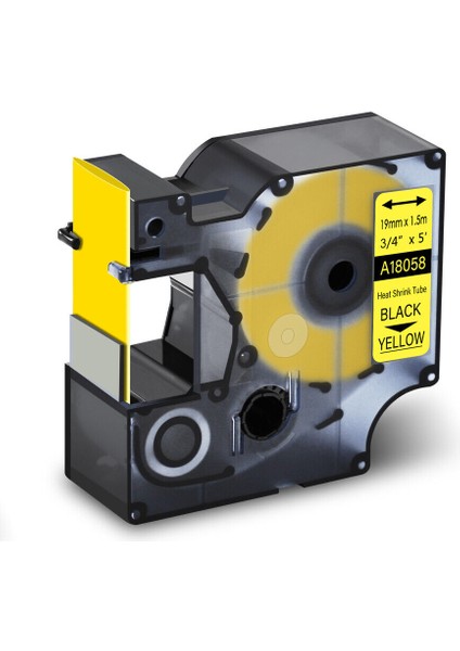 Dymo Rhino Isı Büzüşme Tüp Endüstri Etiket Bantı x 5' (Yurt Dışından)