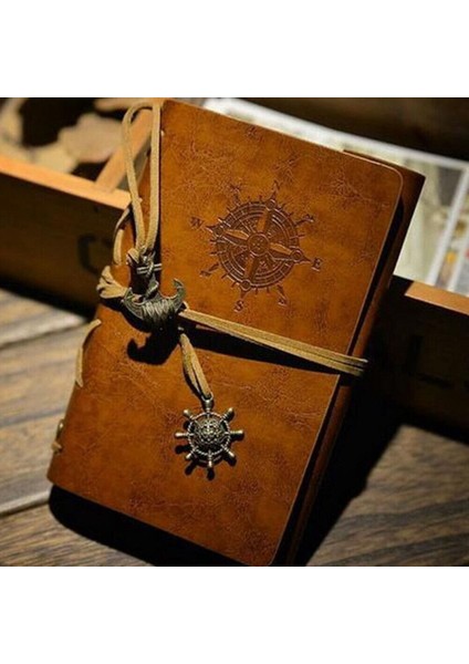 Vintage Pu Kapaklı Gevşek Yapraklı Dize Defter Not Defteri Seyahat Günlüğü Jotter (Yurt Dışından)