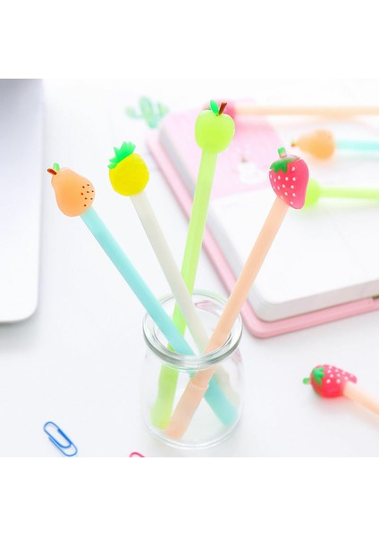 6 Adet Meyve Kalemleri#17 Sevimli Kawaii Karikatür Jel Mürekkep Kalem Tükenmez Kalem Öğrenci Kalem Kutusu Ofis Yazma - E-Ticaret Ürünü (Yurt Dışından)