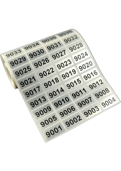 6001'DEN 7000'E Kadar Sayı Gümüş Ardışık Sıralı Numara Etiketleri Numaralandırma Stickerları Seçiniz (Yurt Dışından) fiyatları