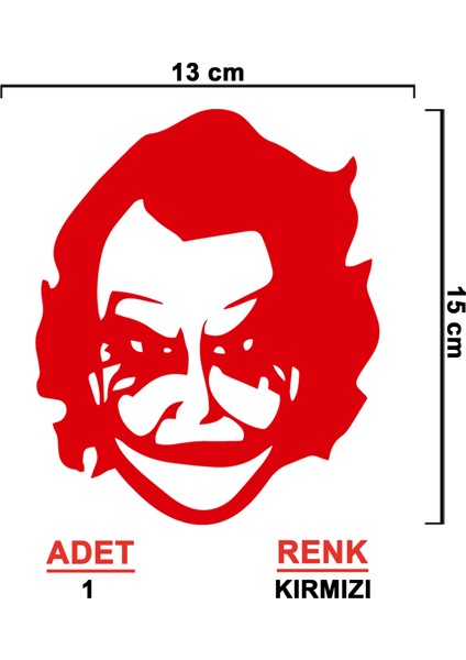Joker Sticker Model 3 - Oto Sticker - Araba Sticker - Araç Sticker - Cam Sticker