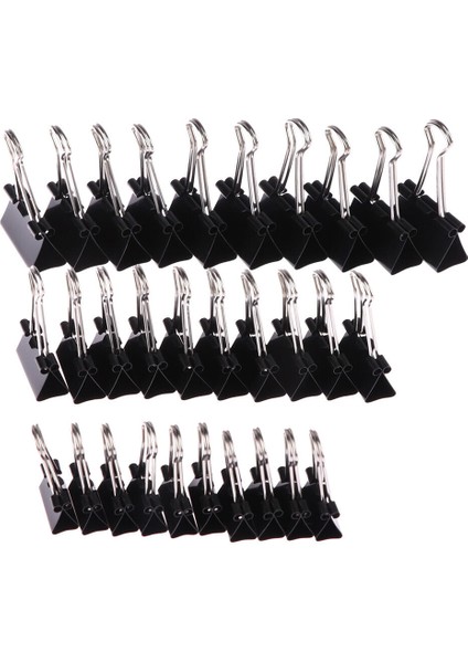 25 mm Siyah Metal Dosya Tutucu Notlar Mektup Kâğıdı Klipsi Bağlama Güvenliği (Yurt Dışından)