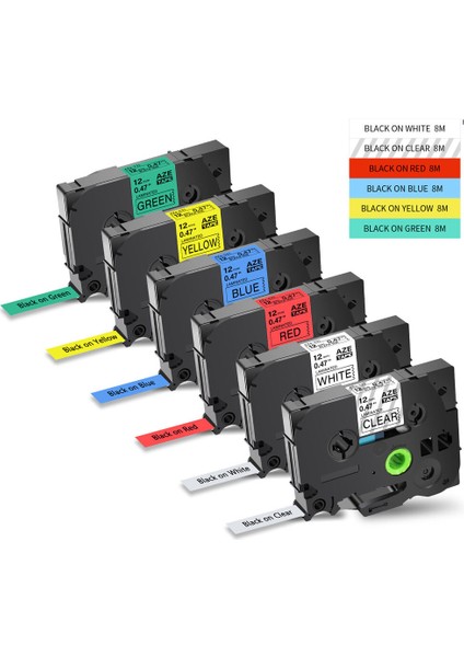 Brother Pt-H Için 6pk Tz Tze Etiket Bandı (Yurt Dışından)