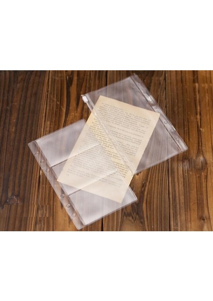 A6 6 Delikli Pvc Plastik Temiz Fermuar Cebi Dolgu Halka Bağlantı Not Defteri Dergi Için (Yurt Dışından)
