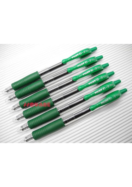 6 x Pilot G Extra Fine Retractable Encre Jel Rulo Tükenmez Kalem, Yeşil (Yurt Dışından)