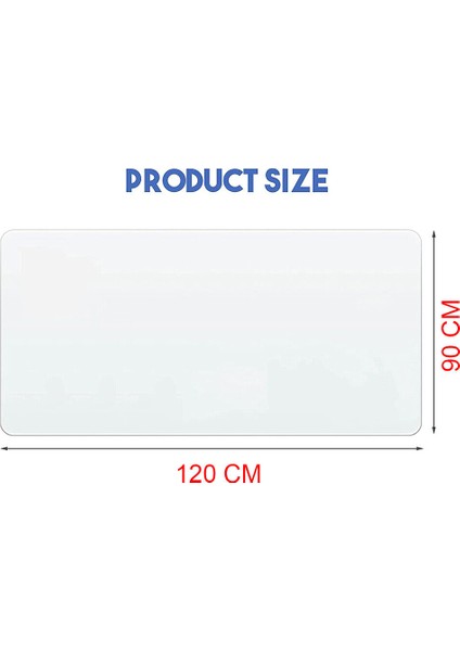 120CMX90CM Kaymaz Ofis Koltuk Zemin Bilgisayar Halı Koruyucu Pvc Plastik Şeffaf Matsız Ofis Sandalyesi Desk Mat (Yurt Dışından)