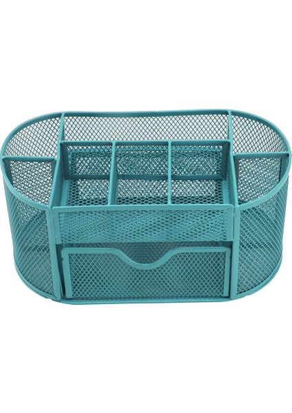 Gökyüzü Mavi Kalem Metal Ofis Tüy Kafesi Çöp Kutusu Masa Düzenleyici Seti Kırtasiye Tidy Mektup Tepsiler Tutucu (Yurt Dışından)