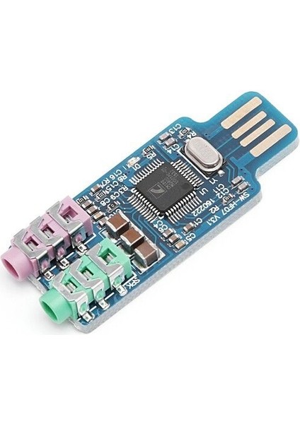 CM108 USB Sürücüsü Ücretsiz USB Ses Kartı Dizüstü Bilgisayar Harici Ses Kartı Modülü U (Yurt Dışından)