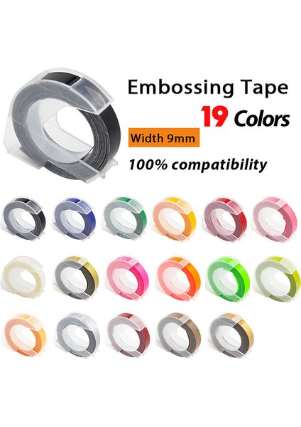 Bordo A520107 Stili 2 Parça Dymo 3D Kabartma Etiket Şeridi Xpress Etiket Makinesi Plastik Uyumlu (Yurt Dışından) fiyatları