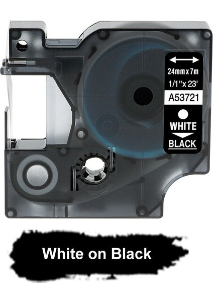53721 Siyah Stil Üzerine Beyaz 24MM Dymo D1 Etiket Makinesi ile Uyumlu Bant mm - Türkçe (Yurt Dışından)